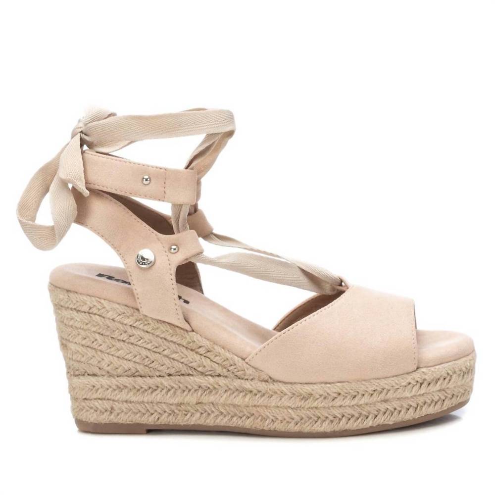 NEW XTI women's wedge sandals in beige